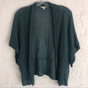EILEEN FISHER Green Dolman Sleeve Cardigan Size Large